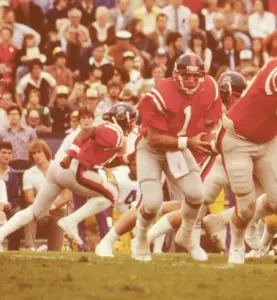 Ole Miss QB John Fourcade ran for 169 yards and two touchdowns against Vanderbilt in 1979.