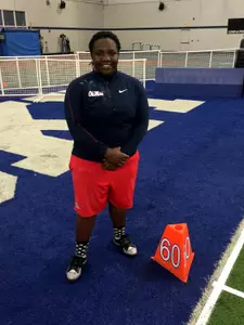 Raven Saunders broke several records with her career-best shot put Saturday. (photo by Sasha Leeth)