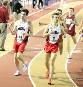 Ryan Walling smashed the Ole Miss record in the 5,000 meters with the NCAA's No. 5 time this year. (photo by Joshua McCoy)