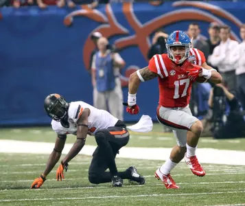 Two-time All-American Evan Engram (photo by Joshua McCoy)