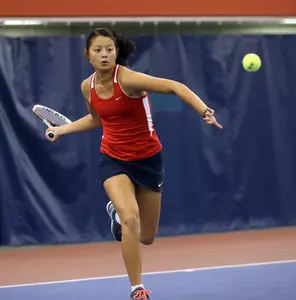 Arianne Hartono improved to 11-2 at No. 1 singles.