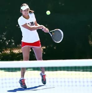 Arianne Hartono improved to 12-3 at No. 1 singles.