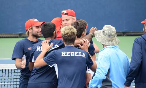 Gustav Hansson clinched a 4-3 win over Denver in the NCAA first round. (Photo by Lamar Carter)