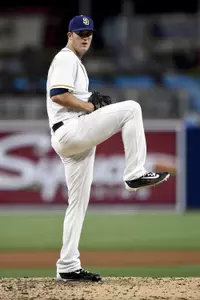 San Diego Padres pitcher and former Rebel Drew Pomeranz (Photo by San Diego Padres/Scott Wachter)