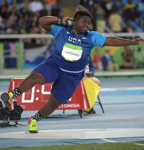Raven Saunders at the 2016 Rio Olympics (photo by Kirby Lee-USA TODAY Sports)