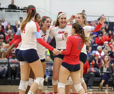 Ole Miss Volleyball vs Texas Tech in the 2017 NIVC Championship Match on December 12th, 2017 at The Gillom Athletic Performance Center in Oxford, MS.
\vb
Photo by Joshua McCoy/Ole Miss Athletics