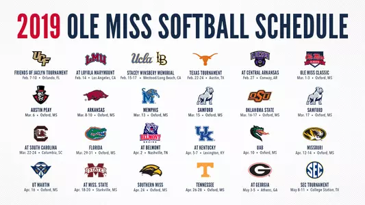 2019 Schedule Graphic
