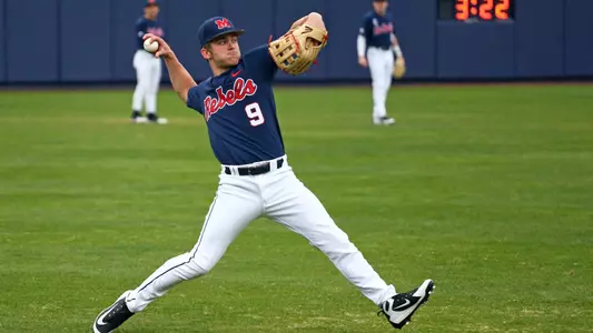 Ole Miss Baseball vs Winthrop on February 16th, 2018 in O-U Stadium Swayze Field at Ole Miss in Oxford, MS.Michael Spears, OF, Winter Park, Fla.Photo by Petre Thomas/Ole Miss Athletics Instagram and Twitter: @OleMissPix Buy Photos at RebelWallArt.com