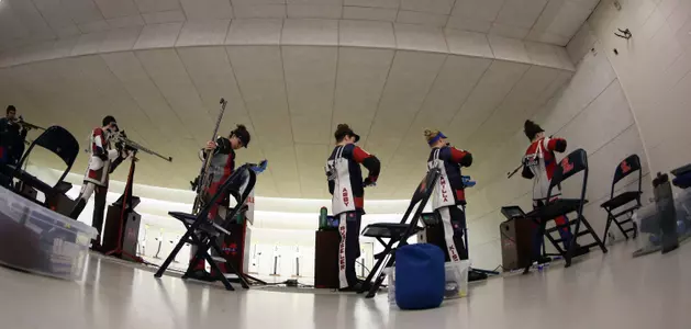 Ole Miss Rifle vs Jacksonville State in the NCAA Qualifier in Oxford, MS.
Alana Kelly, Acworth, Ga. Sophia Cuozzo, Orange, Conn. Abby Buesseler, Stacy, Minn. Kamilla Kisch, Maple Grove, Minn. Randi Loudin, Post Falls, Idaho
Photo by Petre Thomas/Ole Miss Athletics Instagram and Twitter: @OleMissPix Buy Photos at RebelWallArt.com