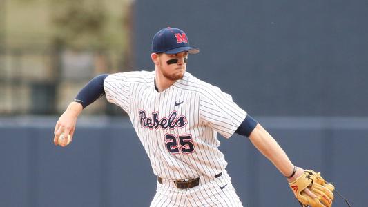 Ole Miss Baseball vs Murray State on February 27th, 2018 at O-U Stadium Swayze Field at Ole Miss in Oxford, MS.Tim Elko, IF, Lutz, Fla.Photo by Cameron Brooks/Ole Miss AthleticsInstagram and Twitter: @OleMissPixBuy Photos at RebelWallArt.com
