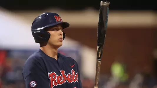 Ole Miss Baseball vs Tennessee in the SEC opener at Swayze Field in Oxford, MS.Chase Cockrell, IF, Bastrop, La.Photo by Joshua McCoy/Ole Miss AthleticsInstagram and Twitter: @OleMissPixBuy Photos at RebelWallArt.com
