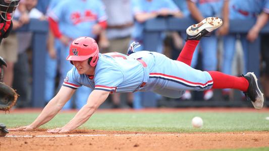 Ole Miss Baseball vs Georgia on April 21, 2018 in Oxford, MS.Chase Cockrell, IF, Bastrop, La.Photo by Cameron Brooks/Ole Miss AthleticsInstagram and Twitter: @OleMissPixBuy Photos at RebelWallArt.com