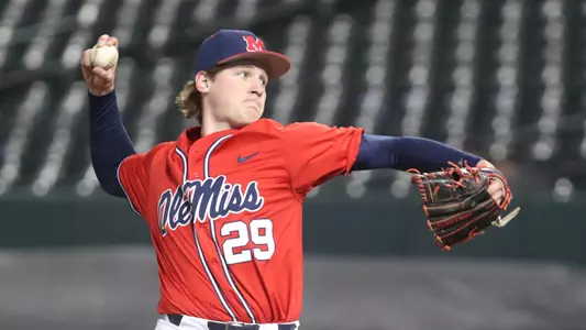 Ole Miss Baseball vs Memphis on April 4th, 2018 at AutoZone Park in Memphis, TN.Max Cioffi, RHP, Chicago, Ill.Photo by Cameron Brooks/Ole Miss AthleticsInstagram and Twitter: @OleMissPixBuy Photos at RebelWallArt.com