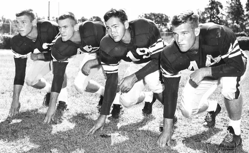 The 1953 Ole Miss Rebels included (from left) Jimmy Patton, Eddie Crawford, Harol Lofton and Earl Blair.
