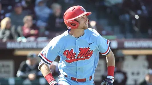 Ole Miss Baseball vs Mississippi State on April 8th, 2018 at Dudy Noble Field at Mississippi State in Starkville, MS.Jacob Adams, IF, Conway, Ark.Photo by Cameron Brooks/Ole Miss AthleticsInstagram and Twitter: @OleMissPixBuy Photos at RebelWallArt.com