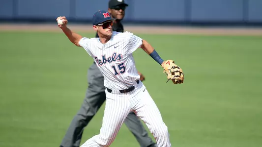 Ole Miss Baseball vs Arkansas Pine-Bluff in Oxford-University Stadium in Oxford, MS on May 2nd, 2018.Grae Kessinger, 15, Oxford, Miss.Photo by Petre Thomas/Ole Miss Athletics Instagram and Twitter: @OleMissPix Buy Photos at RebelWallArt.com