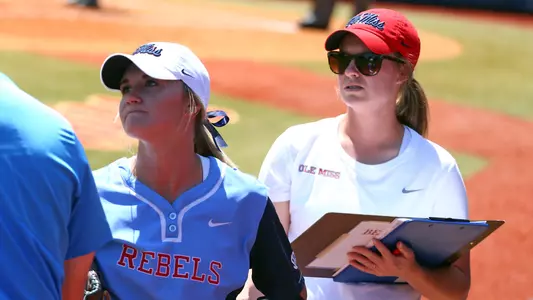 Ole Miss Softball vs Georgia in Oxford, MS on May 6th, 2018.Kaitlin Lee, RHP, Gulfport, Miss. Mike Smith, Head Coach Ashley Chastain, Assistant Coach/Pitching CoachPhoto by Petre Thomas/Ole Miss Athletics Instagram and Twitter: @OleMissPix Buy Photos at RebelWallArt.com