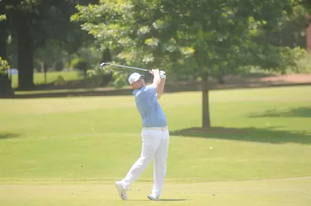 Braden Thornberry hits an approach shot in the final round of the 2018 FedEx St. Jude Classic (Photo by Jake Thompson)