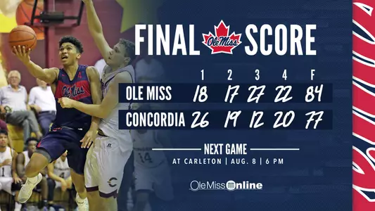 Final Score Graphic: Ole Miss vs. Concordia