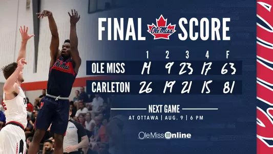 Final Score Graphic: Ole Miss vs. Carleton