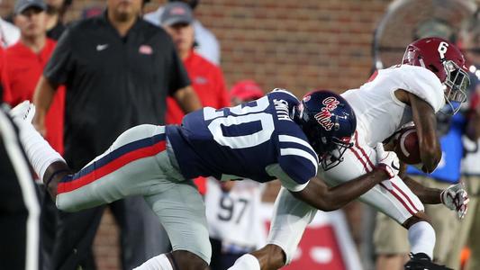 Ole Miss Football vs #1 Alabama on September 15th, 2018 at Vaught-Hemingway Stadium in Oxford, Miss.Photo by Petre Thomas/Ole Miss Athletics Instagram and Twitter: @OleMissPix Buy Photos at RebelWallArt.com