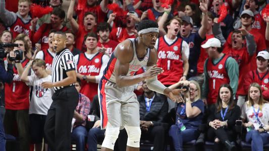 Terence Davis - Ole Miss Basketball vs #10 Auburn on January 9th, 2019 at The Pavilion in Oxford, MS.Photo by Josh McCoy/Ole Miss Athletics Instagram and Twitter: @OleMissPixBuy Photos at RebelWallArt.com