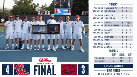 Final Score Graphic vs. Arkansas
