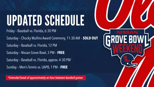 Grove Bowl Updated Schedule