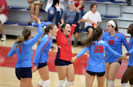 Ole Miss Volleyball vs UCF in Oxford, MS, on Sunday, Sept. 1, 2019.Photo by Petre Thomas/Ole Miss AthleticsInstagram and Twitter: @OleMissPix Buy Photos at RebelWallArt.com