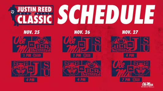 Justin Reed Ole Miss Classic Schedule