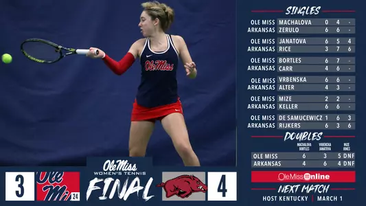 Final Score vs. Arkansas
