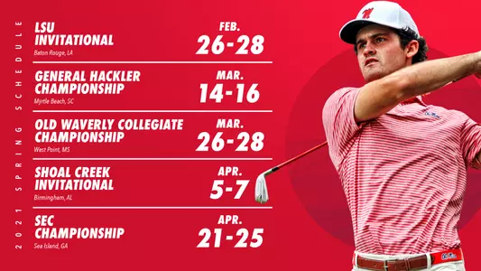 2021 spring golf schedule