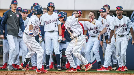 Rebels Celebrate Home Run