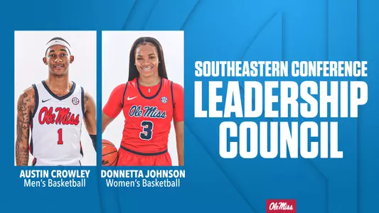 Austin Crowley and Donnetta Johnson SEC Basketball Leadership Council