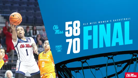 WBB vs. Tennessee Final Score Graphic