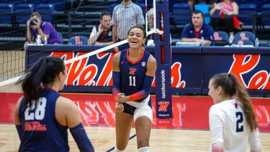 Ole Miss Volleyball vs Lipscomb in Oxford, MS on August 20, 2022. Photo by Kiana Dale/Ole Miss AthleticsInstagram and Twitter: @OleMissPix Buy Photos at RebelWallArt.com
