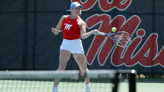 Ole Miss Women's Tennis vs Auburn at Palmer/Salloum Tennis Center in Oxford, MS on March 20, 2022.  Photo by Petre Thomas/Ole Miss AthleticsInstagram and Twitter: @OleMissPix Buy Photos at RebelWallArt.com