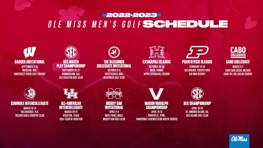 2022-23 Men's Golf Schedule