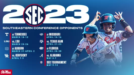 Ole Miss Softball 2023 SEC Schedule