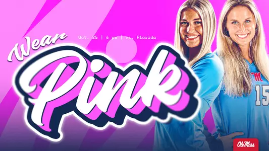 Ole Miss Volleyball Wear Pink