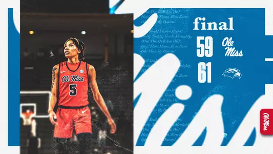 WBB vs. Southern Miss Final Score Graphic
