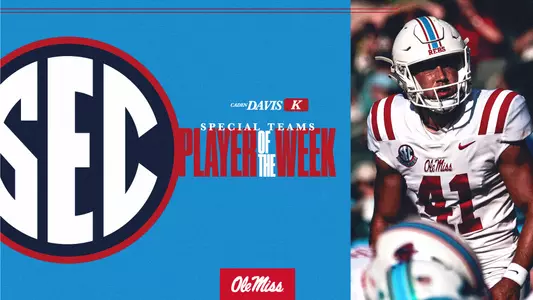 Davis SEC Special Teams Player of the Week, 9.11.23