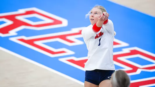Ole Miss Volleyball vs. Tennessee Tech on September 9, 2023 at the Gillom Performance Center in Oxford, Mississippi during the Ole Miss Invite.
Photo by Reed Jones / Ole Miss Athletics Twitter and Instagram: @OleMissPix