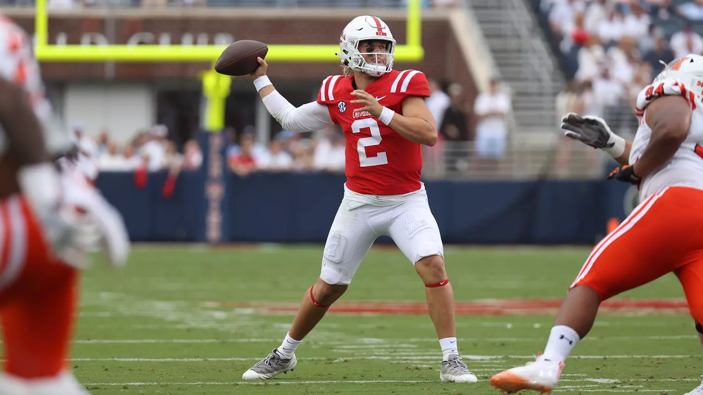 Ole Miss Football vs Mercer in the season opener on Saturday, September 2nd, 2023 at Vaught-Hemingway Stadium in Oxford, MS.Photo by Hannah Morgan White/Ole Miss AthleticsInstagram and Twitter: @OleMissPix