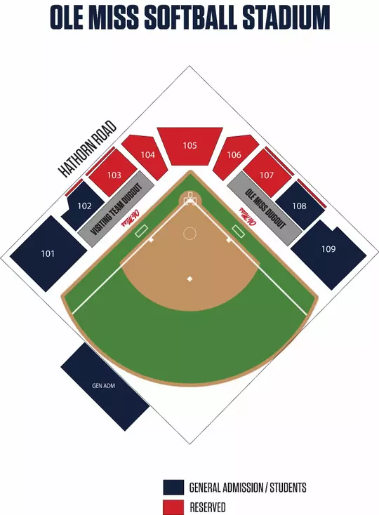 Ole Miss Softball Stadium Seating Map