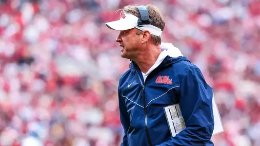 Ole Miss Football during a game against Arkansas at Razorback Stadium in Fayetteville, AR on November 2nd, 2024.