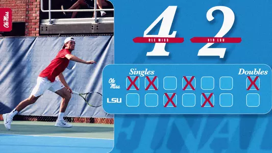 MTennis vs LSU Final Score Graphic