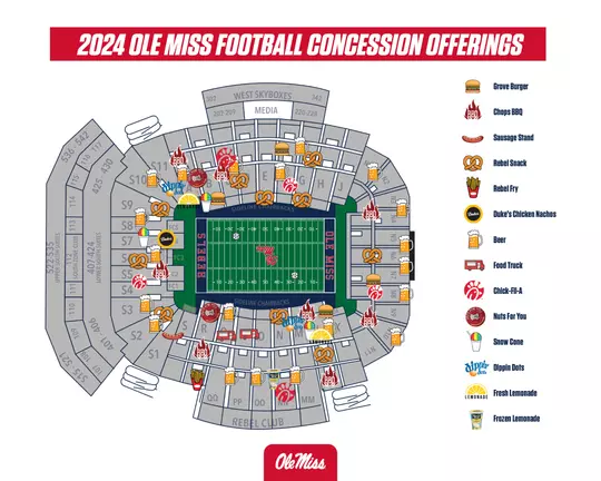 2024 Football Concession Map