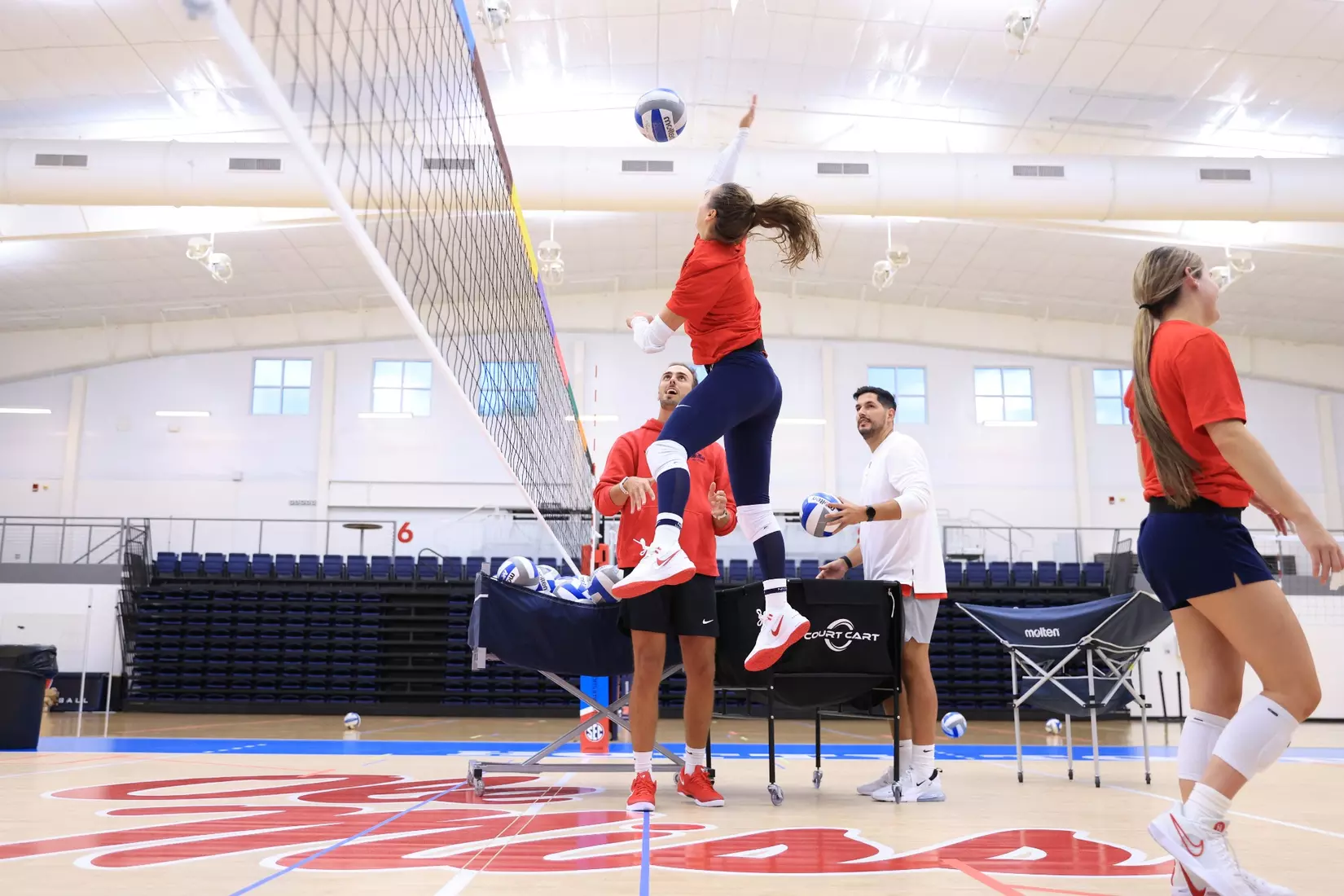 Ole Miss Volleyball first day of practice on August 9, 2024.
Photos by Hannah Morgan White/Ole Miss Athletics
