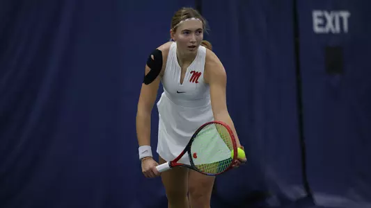 Ole Miss Women’s Tennis vs Arkansas State at the William F. Galtney Indoor Tennis Center in Oxford, MS on January 19, 2025.Photo by Hailey Austin /Ole Miss AthleticsInstagram and Twitter: @OleMissPix